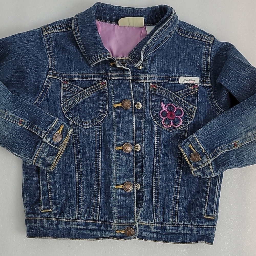 Levi's 2T girls denim jacket Snaps flower